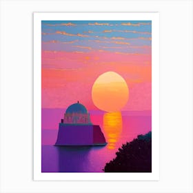 Amalfi Coast Sunset 6 Art Print