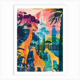 The Bronx Zoo New York Colourful Silkscreen Illustration 2 Art Print