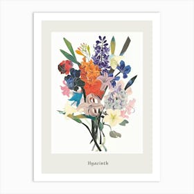 Hyacinth 1 Collage Flower Bouquet Poster Art Print