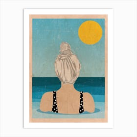 Into The Sunny Water (Grey) Art Print