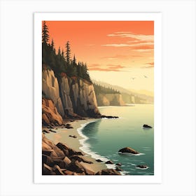 West Coast Trail Canada 3 Vintage Travel Illustration Art Print