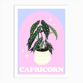 Botanical Star Sign Capricorn Art Print