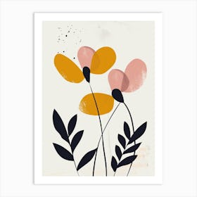 Indianapolis Flower Market Boho Minimalist Style Art Print