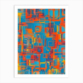 Abstract Squares 6 Art Print