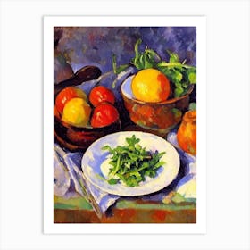 Arugula Cezanne Style vegetable Art Print