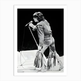 Singer Mick Jagger Performing With The Rolling Stones At The Olympiahalle Art Print