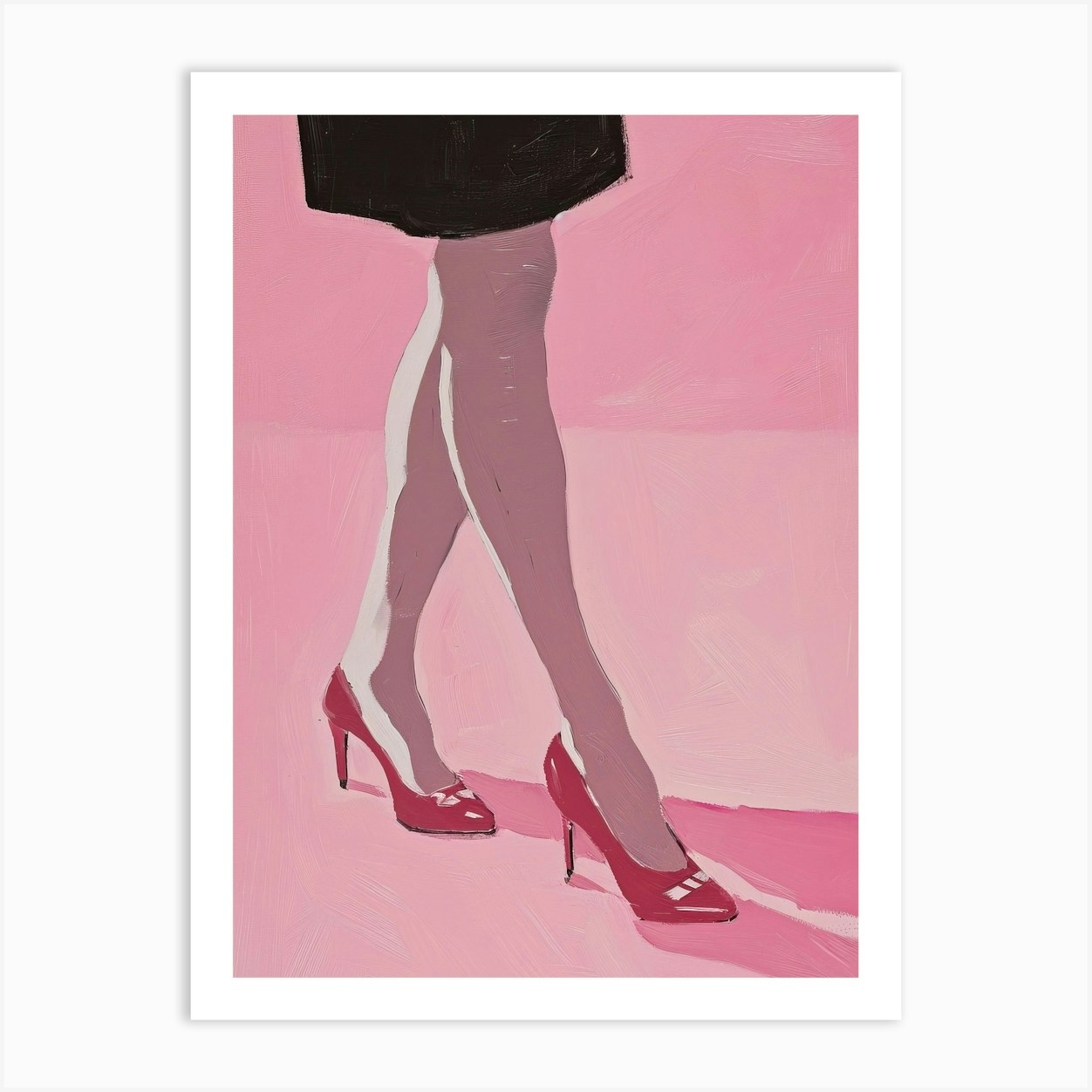 Woman In High Heels Art Print by Banevici