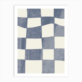 Checkerboard Blue Art Print