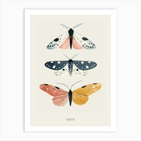 Colourful Insect Illustration Moth 24 Poster Art Print
