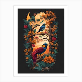 Birds In The Forest Art Print