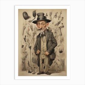 Old Man With Hat Art Print