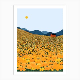 Yellow Poppy Meadow Art Print