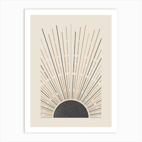 boho abstract Sunburst Art Print