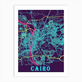 Cairo Map Poster 1 Art Print