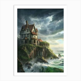 House On The Cliff 1 Art Print