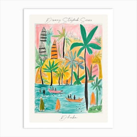 Poster Of Dhaka, Dreamy Storybook Illustration 3 Art Print