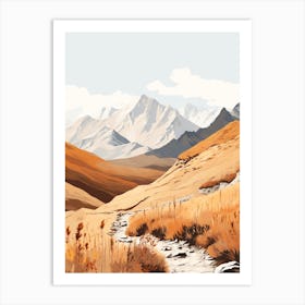 Mestia To Ushguli Trail Georgia 1 Hiking Trail Landscape Art Print