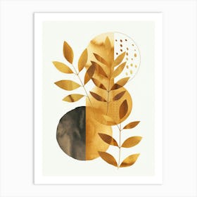 Gold Abstract Painting 7 Art Print