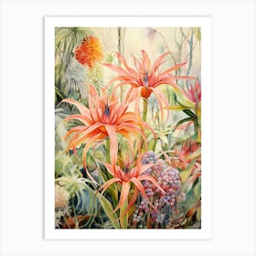 Tropical Plant Painting Air Plant 1 Art Print