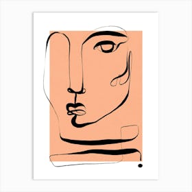 Le Visage Peach Art Print