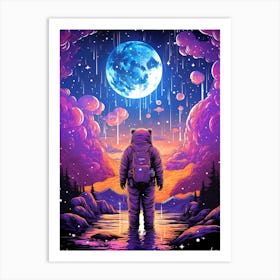 Space Man In Space Art Print