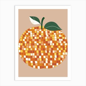 Orange Mosaic Art Print