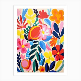 Flowers 40, Matisse style, Floral texture Art Print