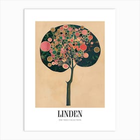 Linden Tree Colourful Illustration 4 Poster Art Print