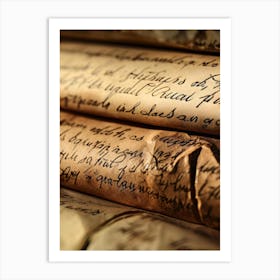 Old Manuscripts 1 Art Print