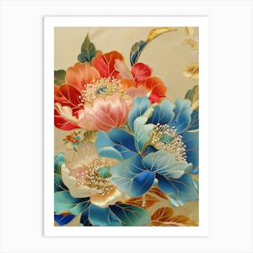 Japanese Floral Painting 2 Art Print