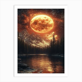 Full Moon In The Sky 14 Art Print