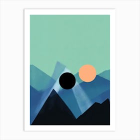 Ethereal Mountains Abstract 2 Art Print