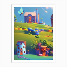 Fairy Village Art Print