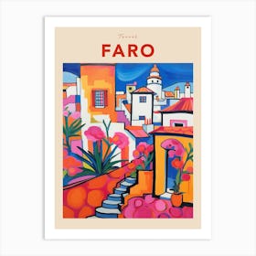 Faro Portugal 2 Fauvist Travel Poster Art Print