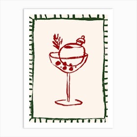 Christmas Cocktail Cheers Poster Art Print