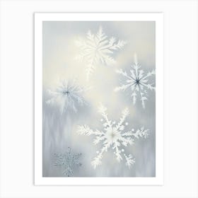 Nature, Snowflakes, Rothko Neutral 1 Art Print