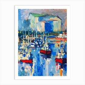 Port Of Klaipeda Lithuania Abstract Block harbour Art Print