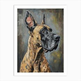 Great Dane Acrylic Painting 7 Art Print