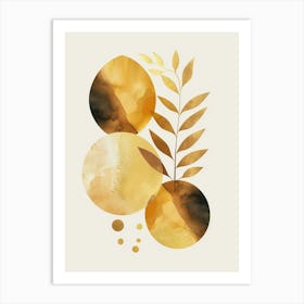 Gold Leaf Abstract Painting Art Print