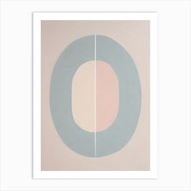 Whole - True Minimalist Calming Tranquil Pastel Colors of Pink, Grey And Neutral Tones Abstract Painting for a Peaceful New Home or Room Decor Circles Clean Lines Boho Chic Pale Retro Luxe Famous Peace Serenity Art Print