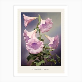 Floral Illustration Canterbury Bells Poster Art Print