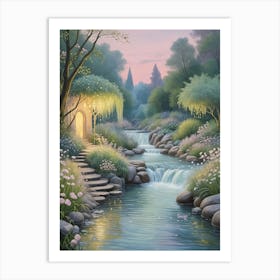 Fairy Stream In The Woods Art Print