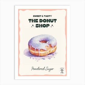 Powdered Sugar Donut The Donut Shop 2 Art Print