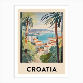 Croatia 4 Vintage Travel Poster Art Print