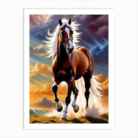 Horse is running Art Print