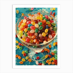 Jelly Beans Candy Sweets Pattern 1 Art Print