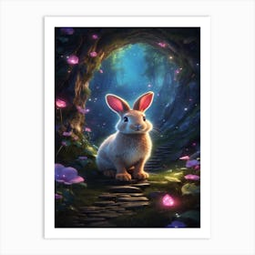 Bunny In The Forest Art Print