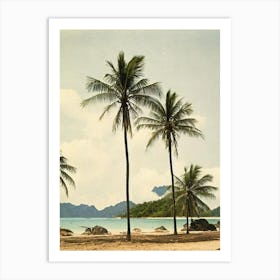 Chaweng Beach Koh Samui Thailand Vintage Art Print