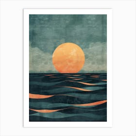 Sunset Over The Ocean 41 Art Print