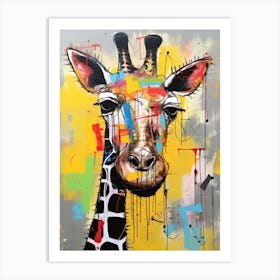Giraffe 22 Basquiat style Art Print